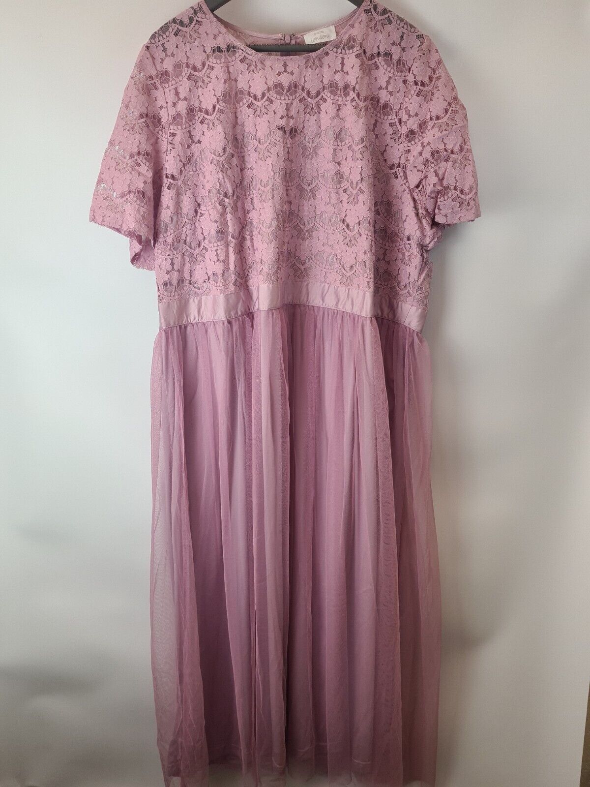 Yours London Lace Sweetheart Purple Bridesmaid Maxi Dress Size 20 **** V521