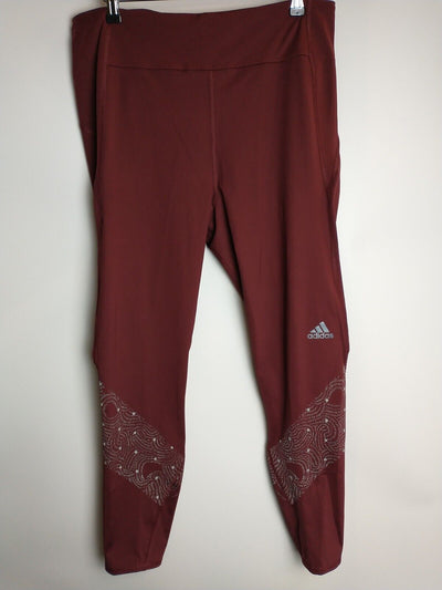 Adidas Own The Run Radically Reflective 7/8 Tight Leggings Size XL **** V111