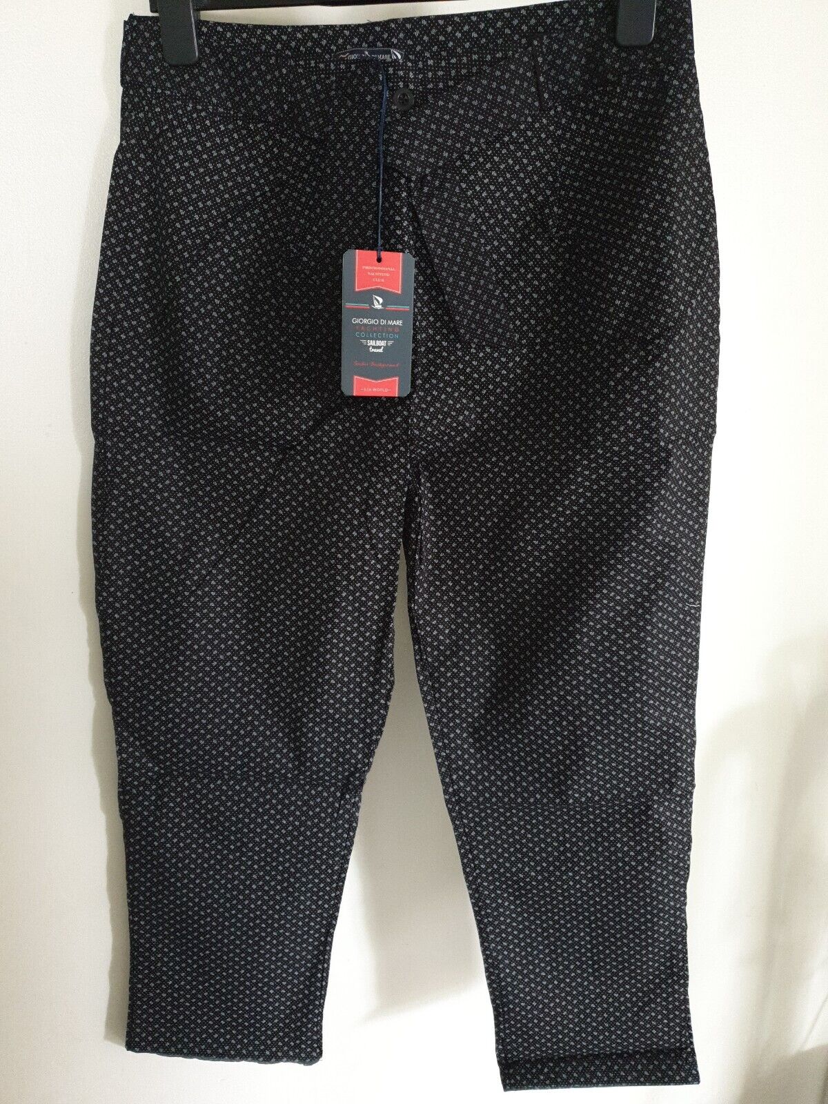 Giorgio Di Mare Womens Black pure cotton Pants Black crop Size 42/XL Ref Y18