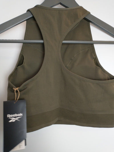 Reebok Myoknit Women's Training Army Green Crop Top Size Small **** V100