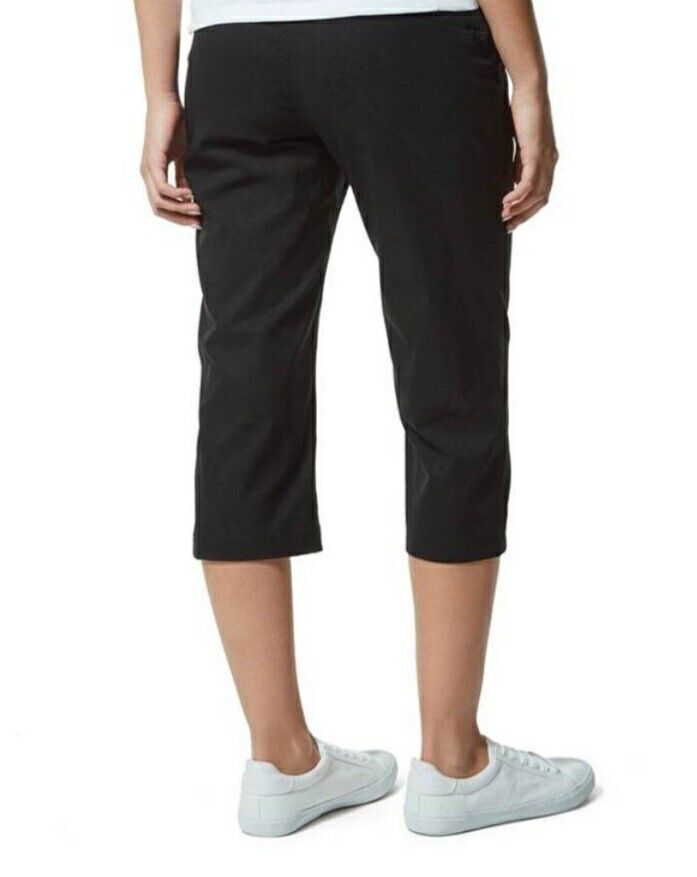 Craghoppers Kiwi Pro Crop Walking Trousers Black Size 12****Ref V376