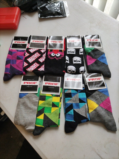 Prof Socks 9 Pairs. UK 5-7. Boys. Ref B1