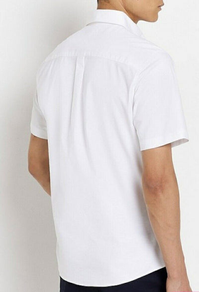 River Island Short Sleeve Oxford White Uk 2XL****Ref V550