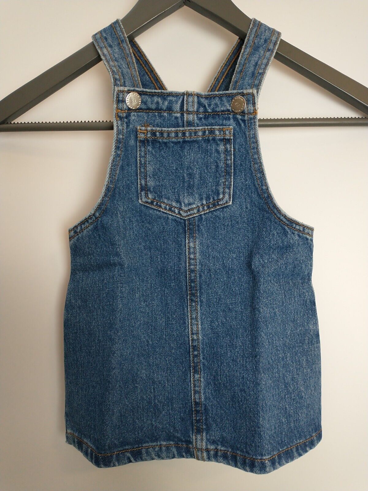 Mango Girls Elva Denim Patch Pocket Dress Size 3-4 Years **** V230