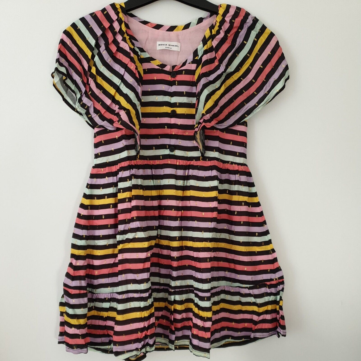 Sonia Ryklel Paris Girls Stripe Mini Dress Size 10yrs****Ref V40