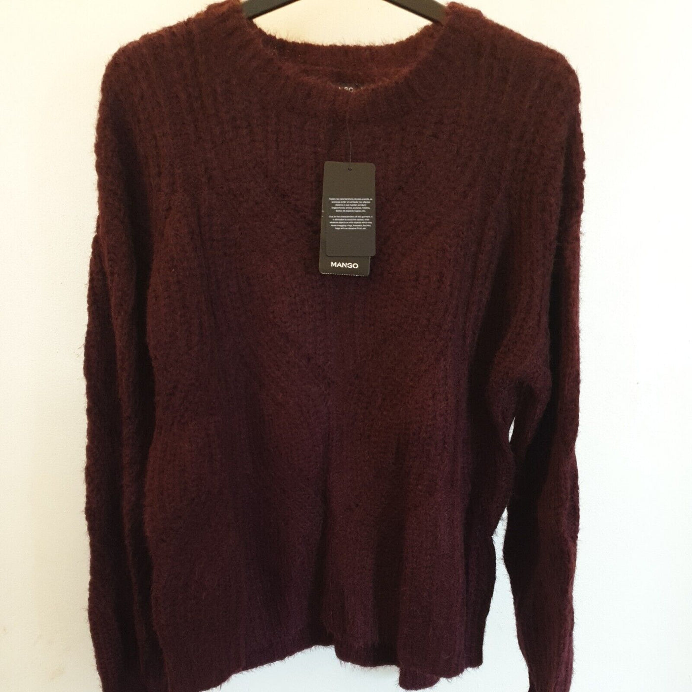 Mango Open Cable Knit Sweater Size L Ref A8