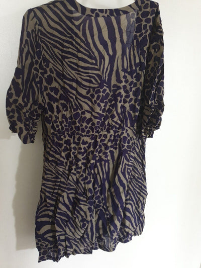 karen millen Animal Printed Maxi Kaftan Blue Size M Ref A18