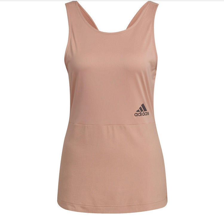 Adidas Aeroready Women's Dusty Pink Tank Top (GS3924) Size Large **** V496