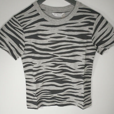 Mango Girls Zebra T-Shirt Size M-L **** V90