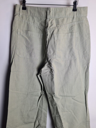 Joie Eyler Wide Leg Cargo Green Trousers Size 10 **** V343