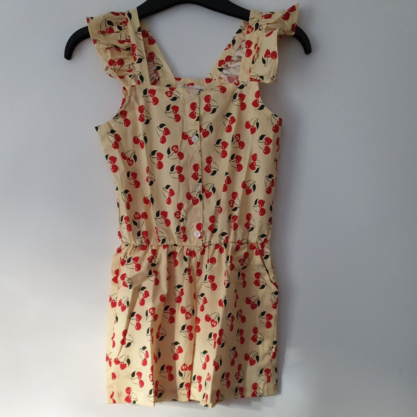 sonia rykiel Cherry Print Playsuit Yellow Size 10yrs****Ref V40