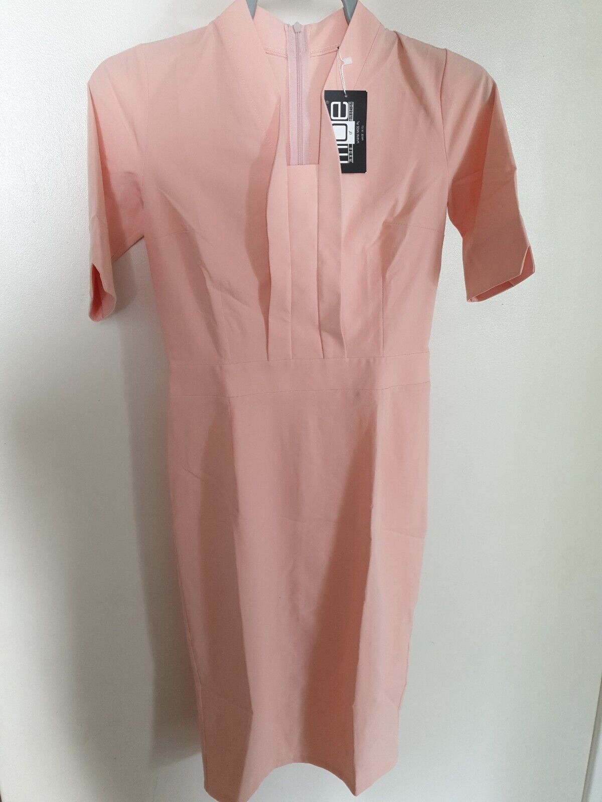 Moe Pink Half Sleeve Knee Length Dress Size M Ref W22