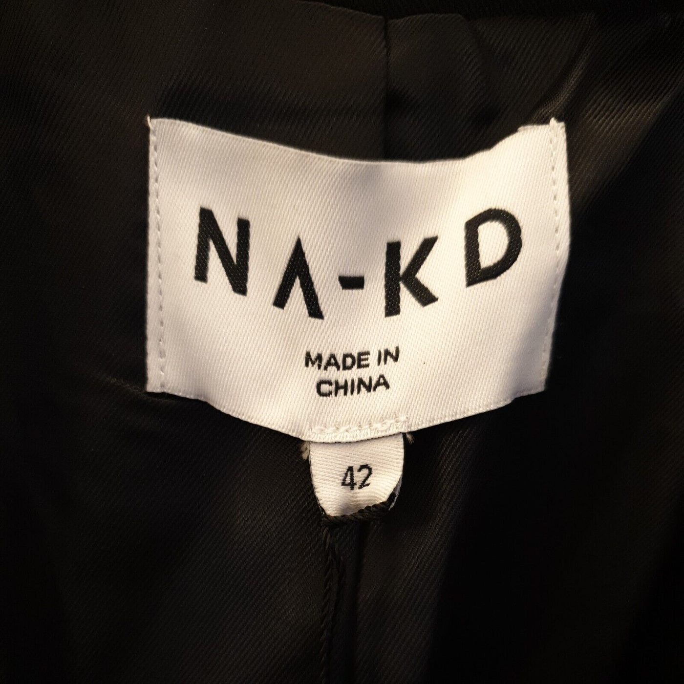 NA-KD One Button Oversized Blazer Black Size 14 EU42****Ref V40