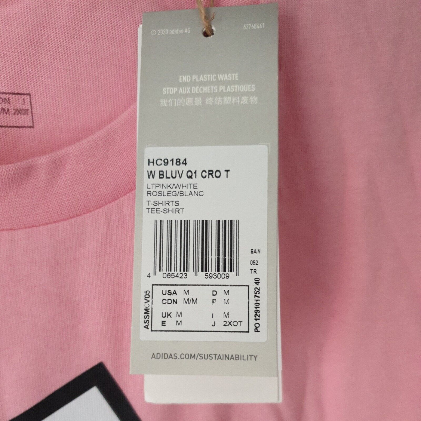 Adidas Pink/White Tshirt crop top UkM****Ref V102