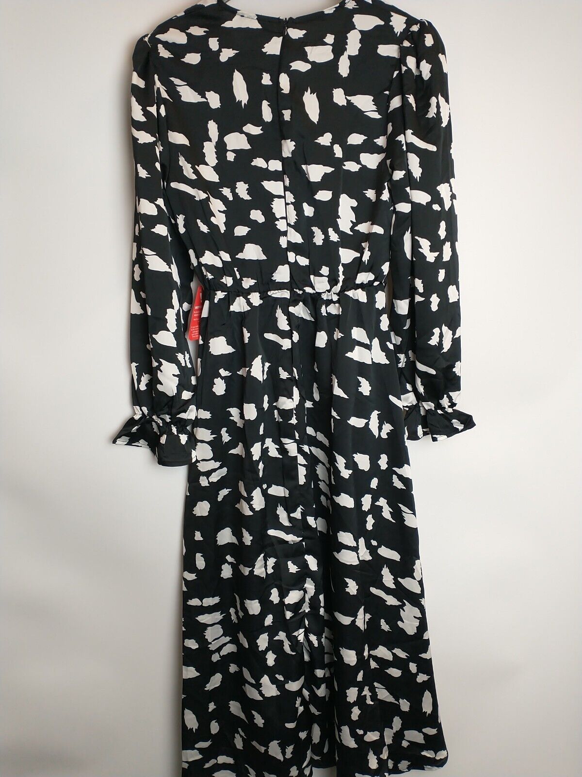Ax Paris Black And White Printed Wrap Midi Dress Size 6 **** V120