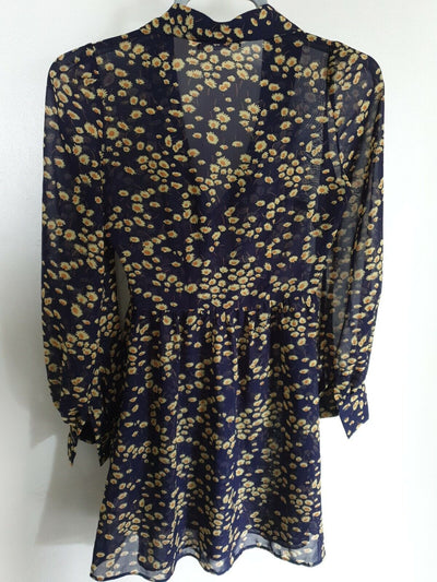 Atmosphere Blue Floral Dress Size 8 Ref Y11