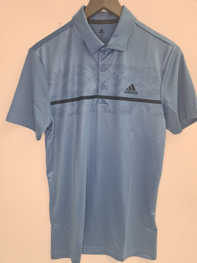 Adidas Mens Blue Chest Print Golf Polo Size XSmall **** V32