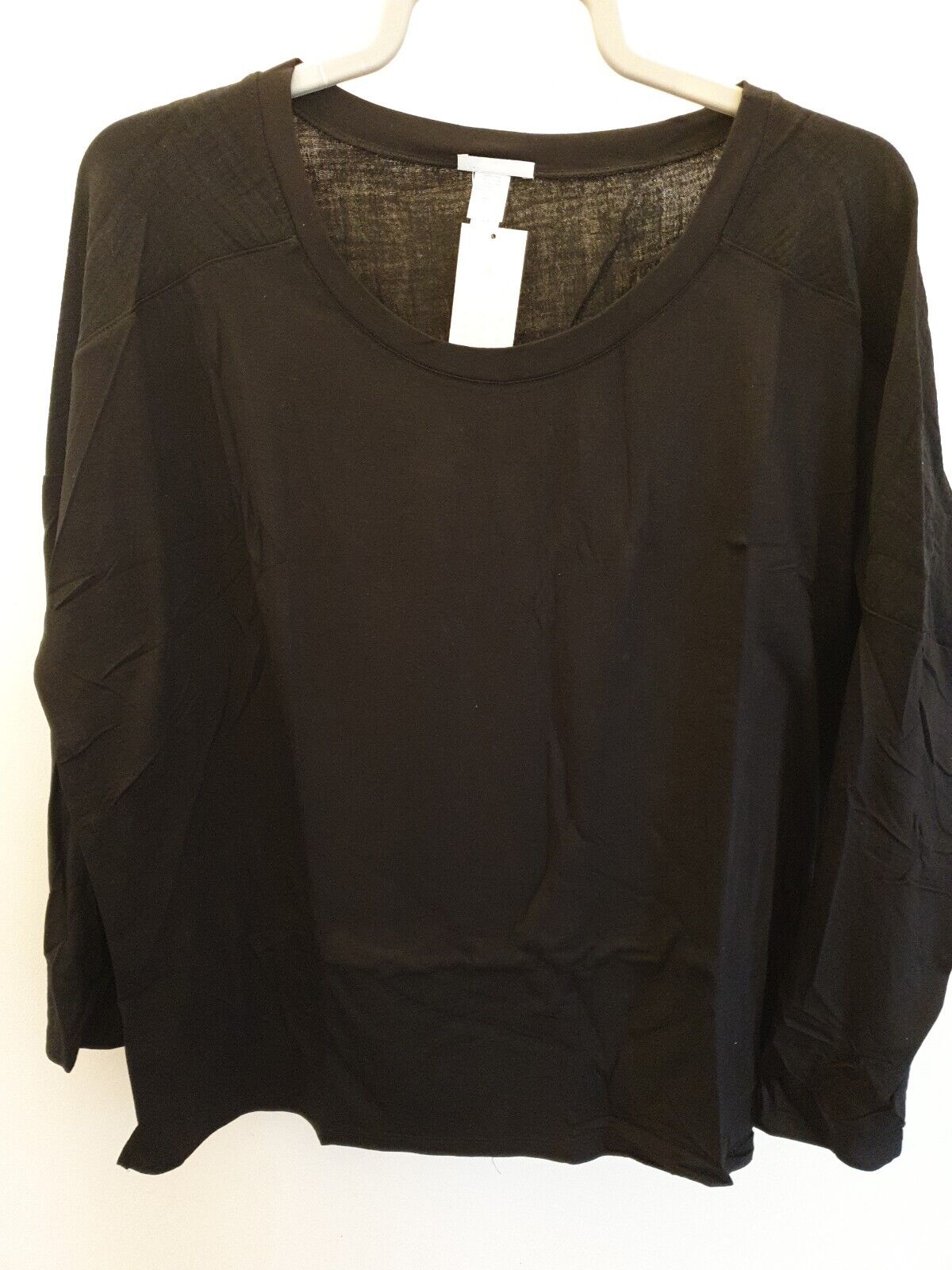 Eberjey Purdy Long Sleeve Top Black Size L Ref B8