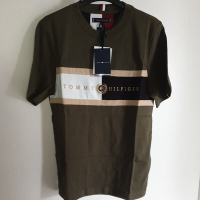 tommy hilfiger t shirt Icon Insert Army Green Uk XS****Ref V19