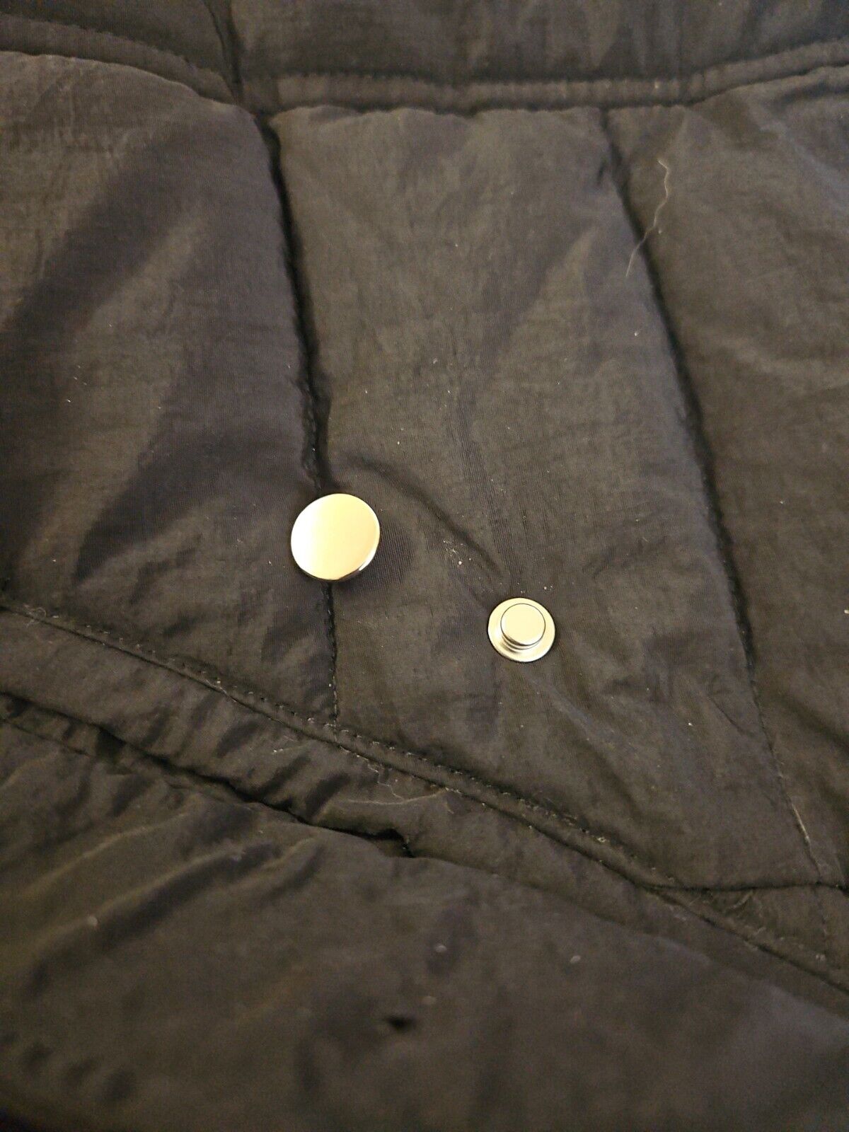 Black Short Padded Coat With Drawcord Size 12 *** V75C