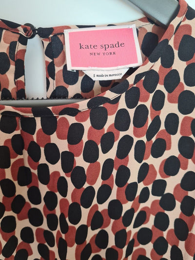 Kate Spade Dotty Leopard Print Tie Waist Dress Size Small **** V212