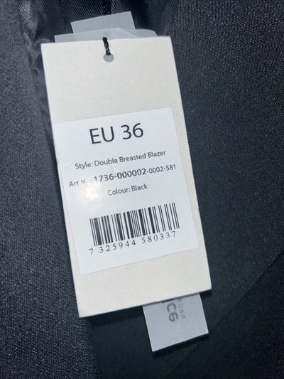 NA-KD One Button Oversized Women’s Blazer - Black. EU 36 + UK 8 **** Ref V81