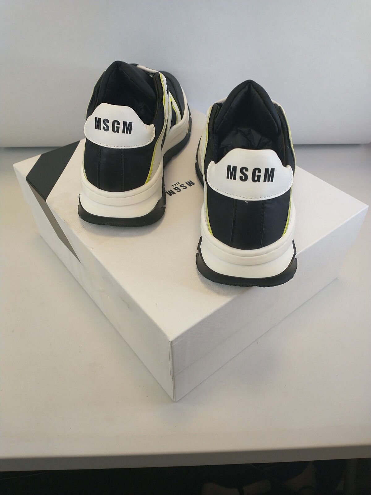 MSGM Kids Trainers. Size UK 3. Black/White. ****RefVS1