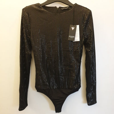 Guess Black Sequin Bodysuit Size S****Ref V272