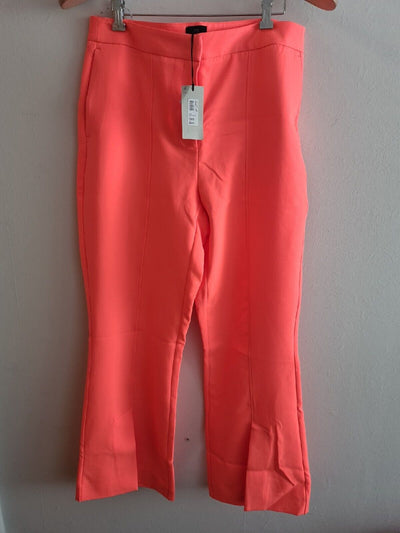 River Island Coral Hyper Brights Trousers Size 14 Petite BNWT Ref****V506