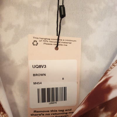 Missguided Brown Shirt Dress Size 8****Ref V88