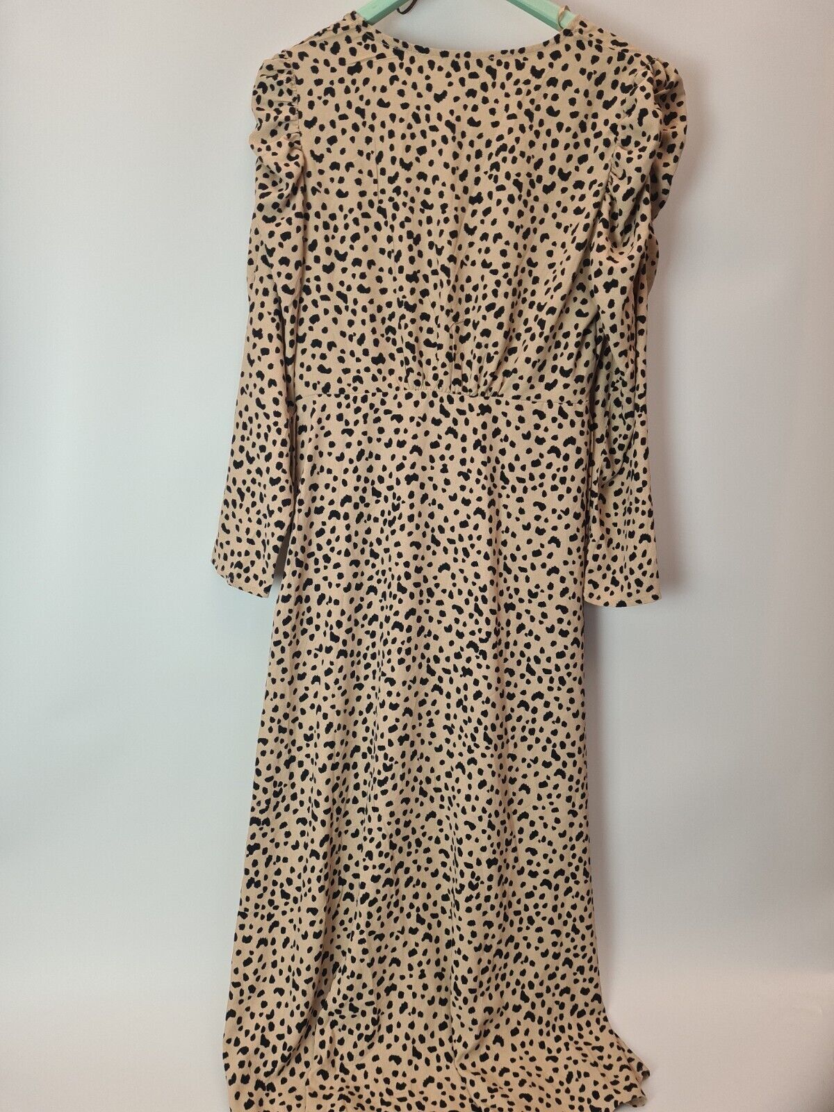 Quiz Animal Print Wrap Long Sleeve Midi Dress Size UK 12 **** V27