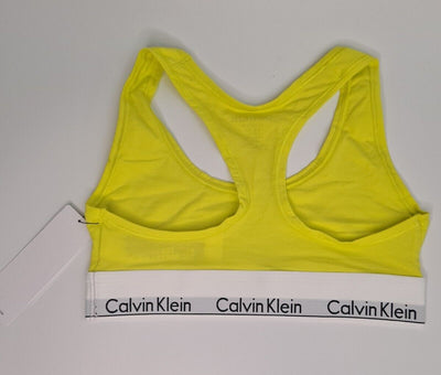 Calvin Klein Yellow Modern Cotton Unlined Bralette Size XSmall **** VA1