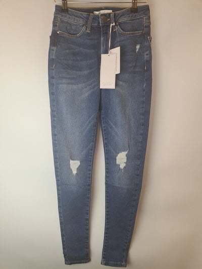 Michelle Keegan Blue Distressed Jeans Size UK 6 **** V459