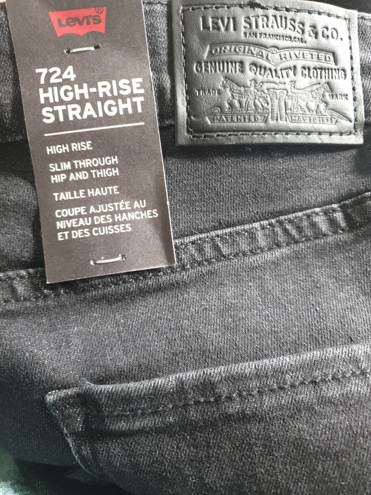 Levi's 724 High Rise Straight Jean- Grey. W27xL32.