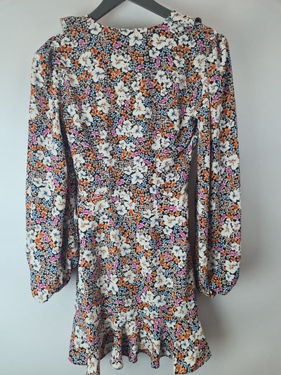 River Island Floral Wrap Playsuit Size UK 6 **** V30