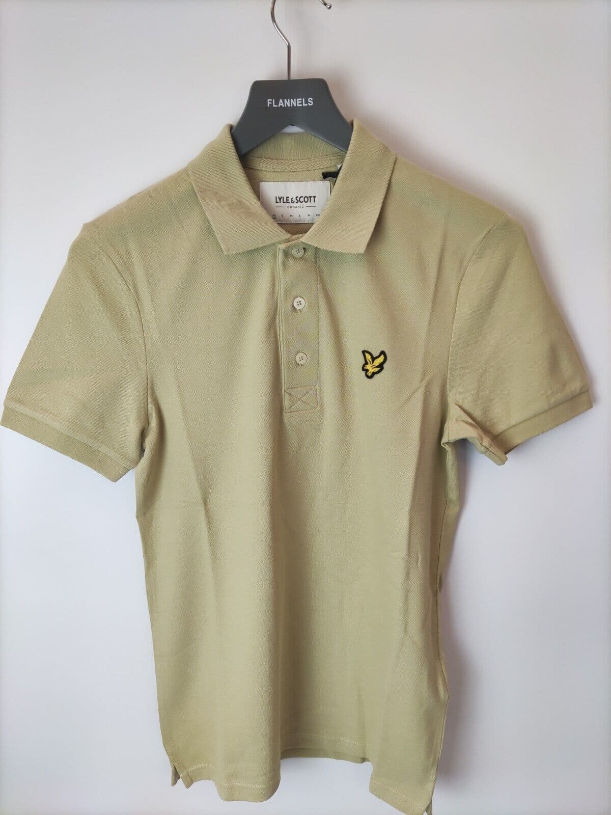 Lyle & Scott Plain Polo Shirt. Natural Green. Size XS. ****V27