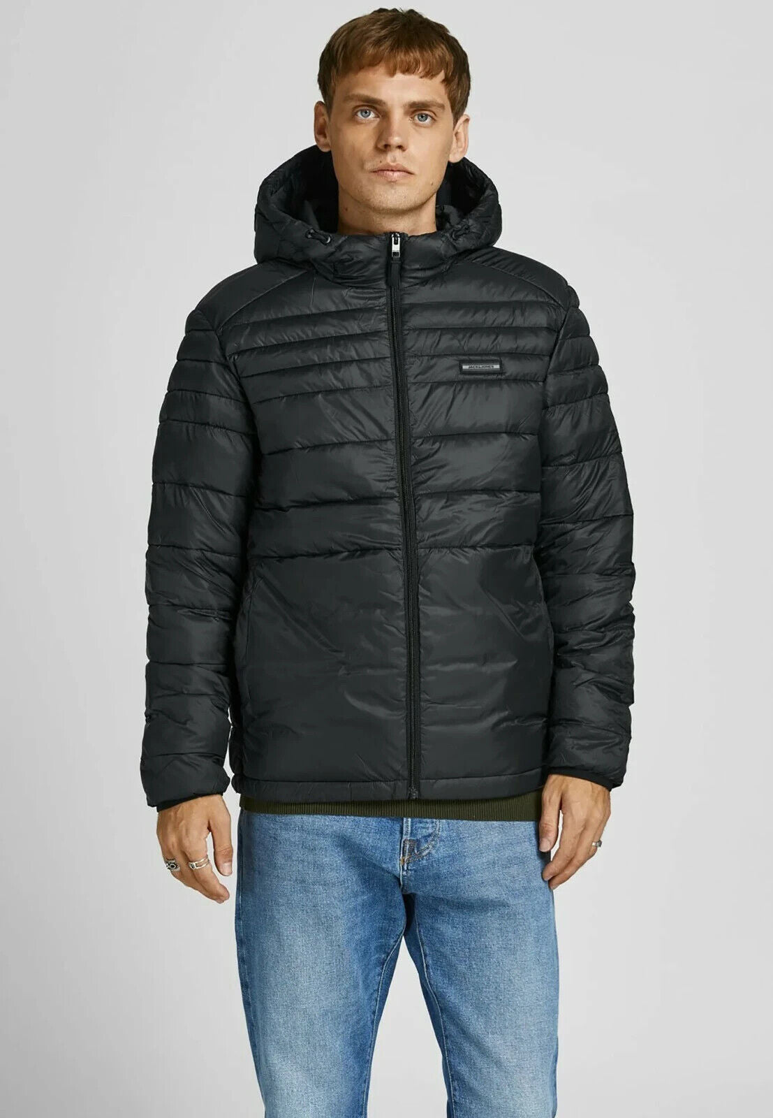 Jack & Jones Mens Puffer Jacket. Black. UK XXLarge.