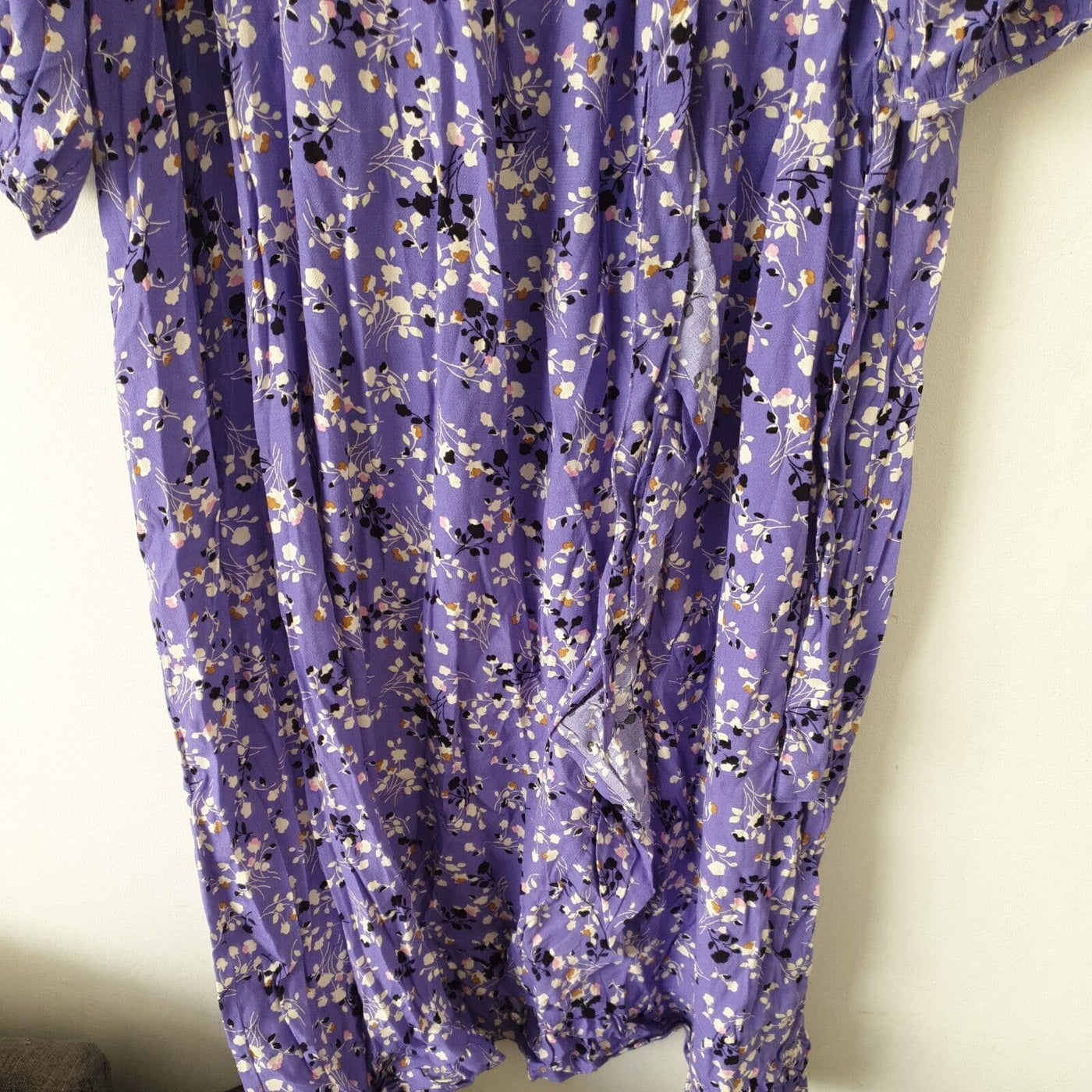 Pieces Purple Floral Print Dress Size 50****Ref V108