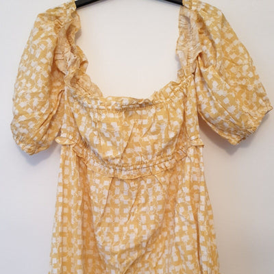 River Island Yellow Beach Dress UkL****Ref V235