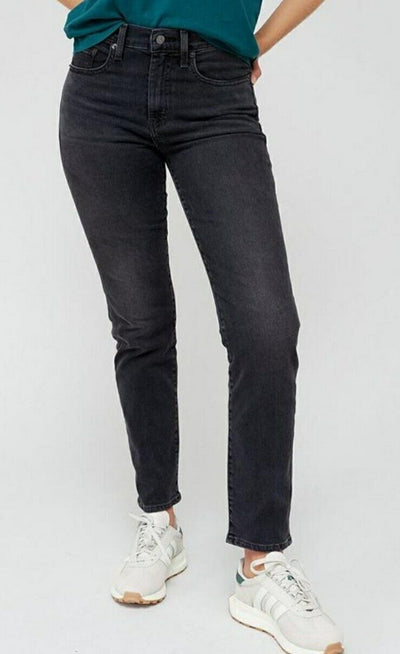 Levi's 724 High Rise Straight Jean- Grey. W27xL32.