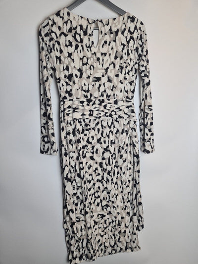 Fig & Basil Tie Waist Jersey Midi Dress Size 8 **** V64