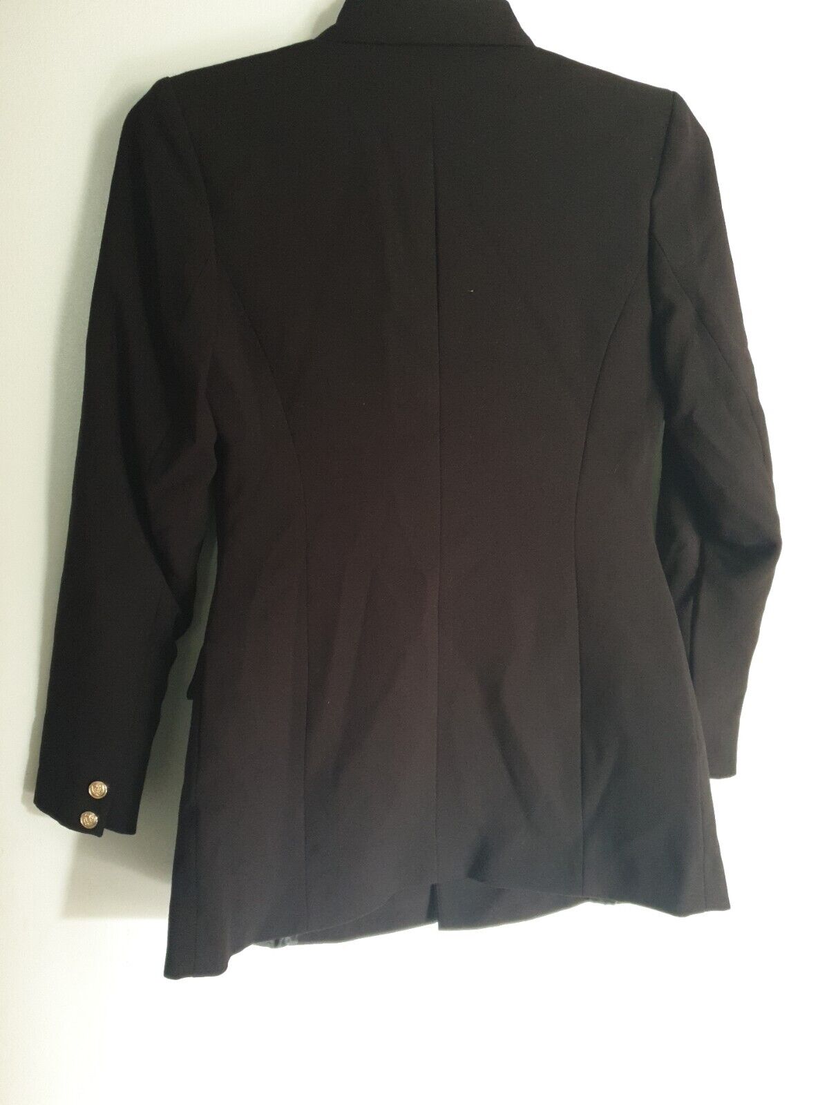 Long Line Military Jacket- Black Uk8