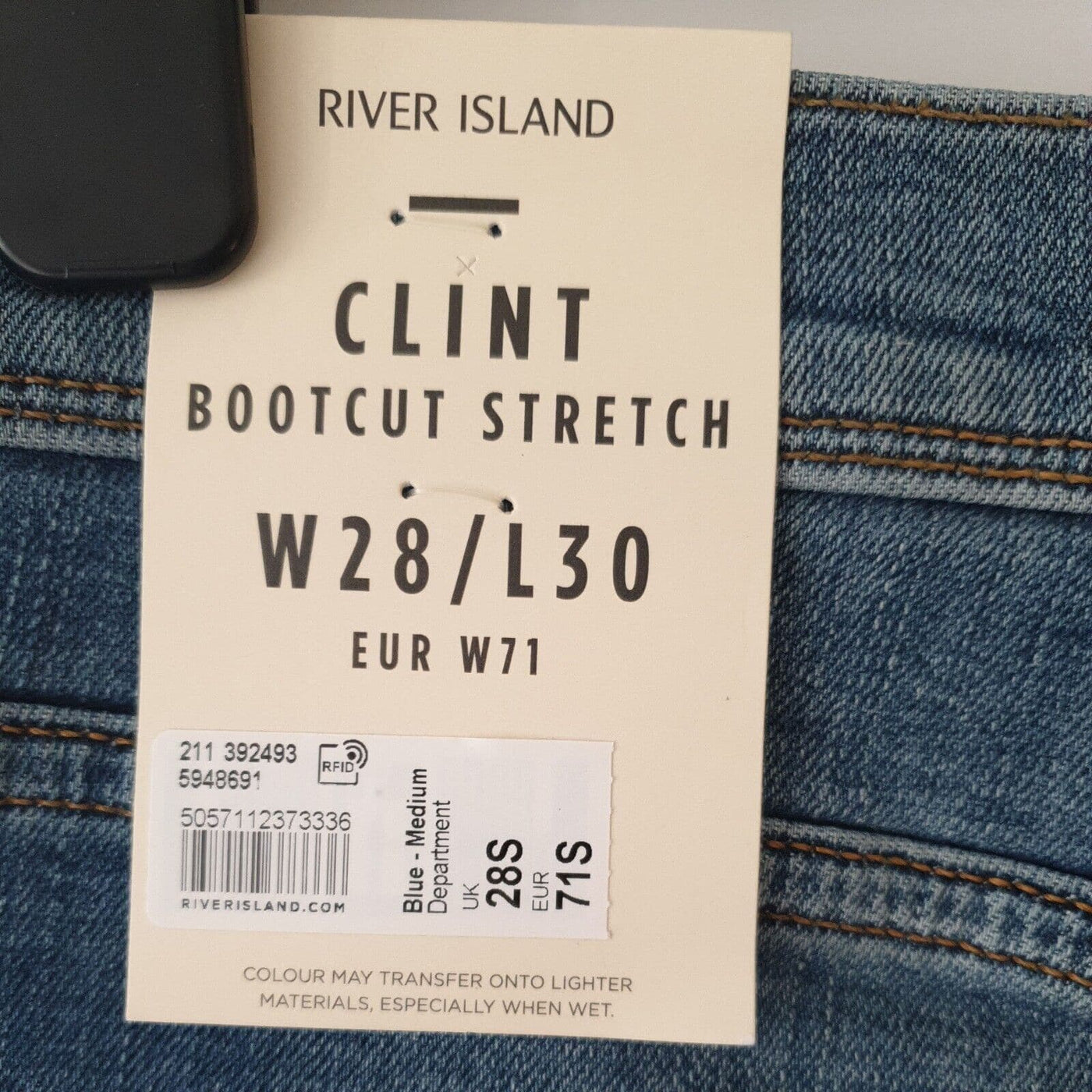 River Island Clint Bootcut Stretch Jeans W28/L30****Ref V69