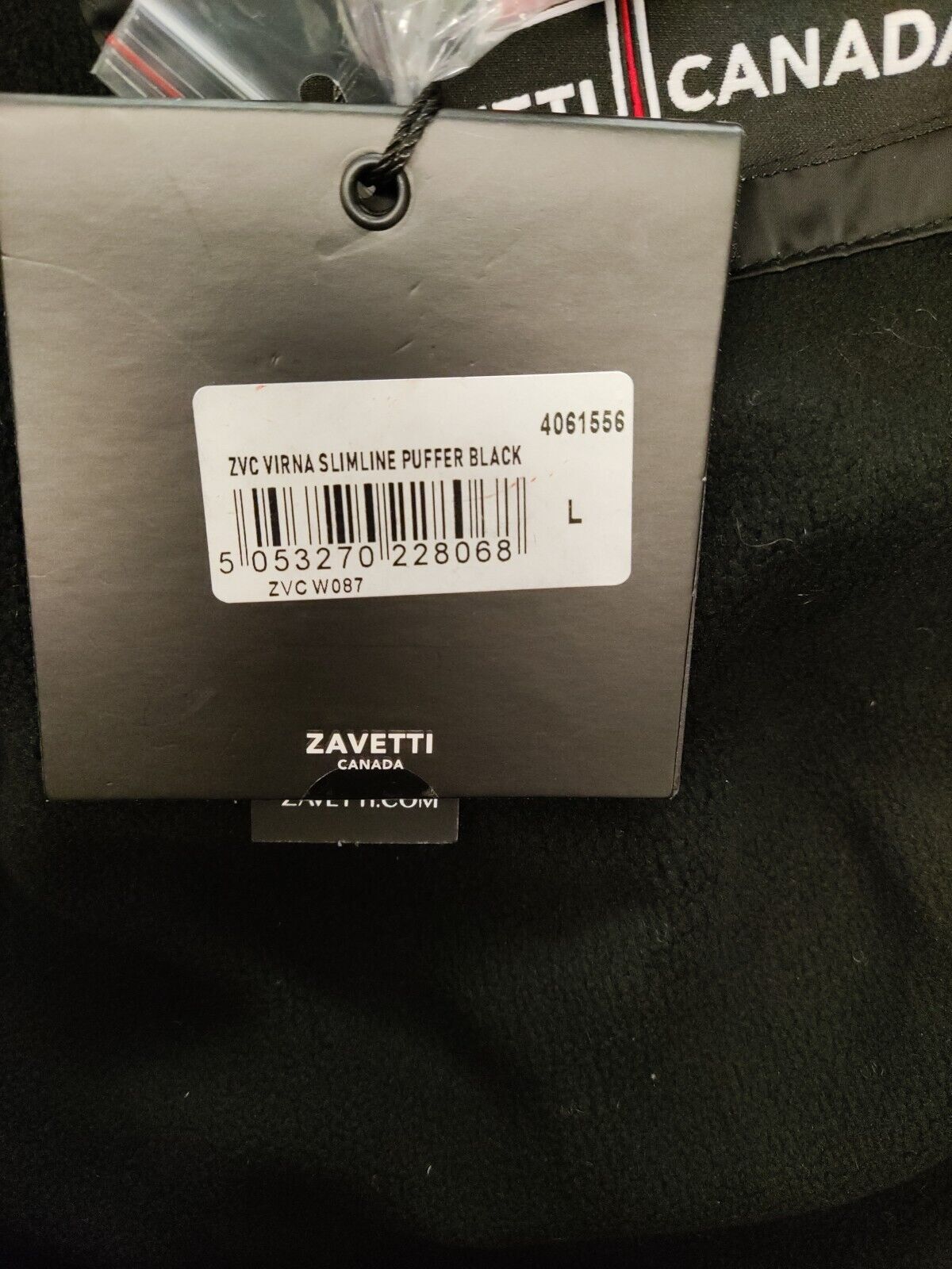 Zavetti Canada Virna Short Padded Jacket - Black. UK Size UK 12.