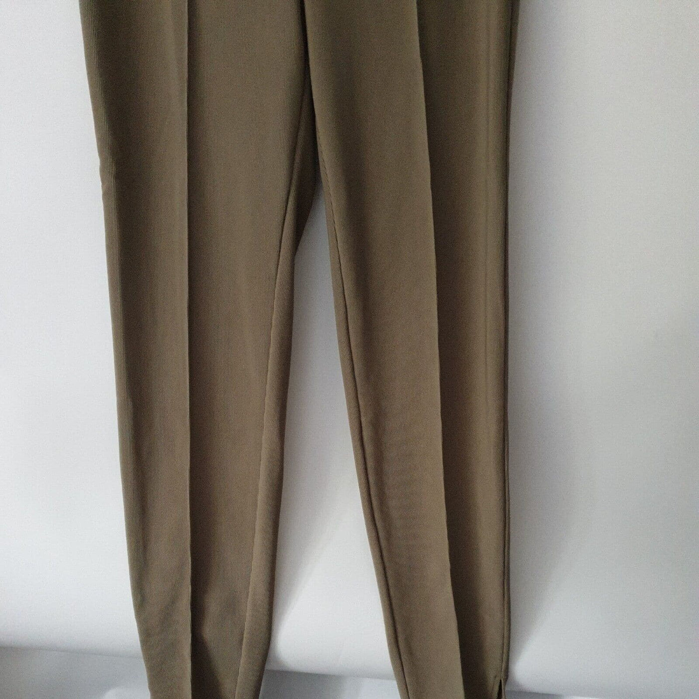 Long Tall Sally Sage Green Stretch Ribbed Slim Leg Trouser Uk16****Ref V65