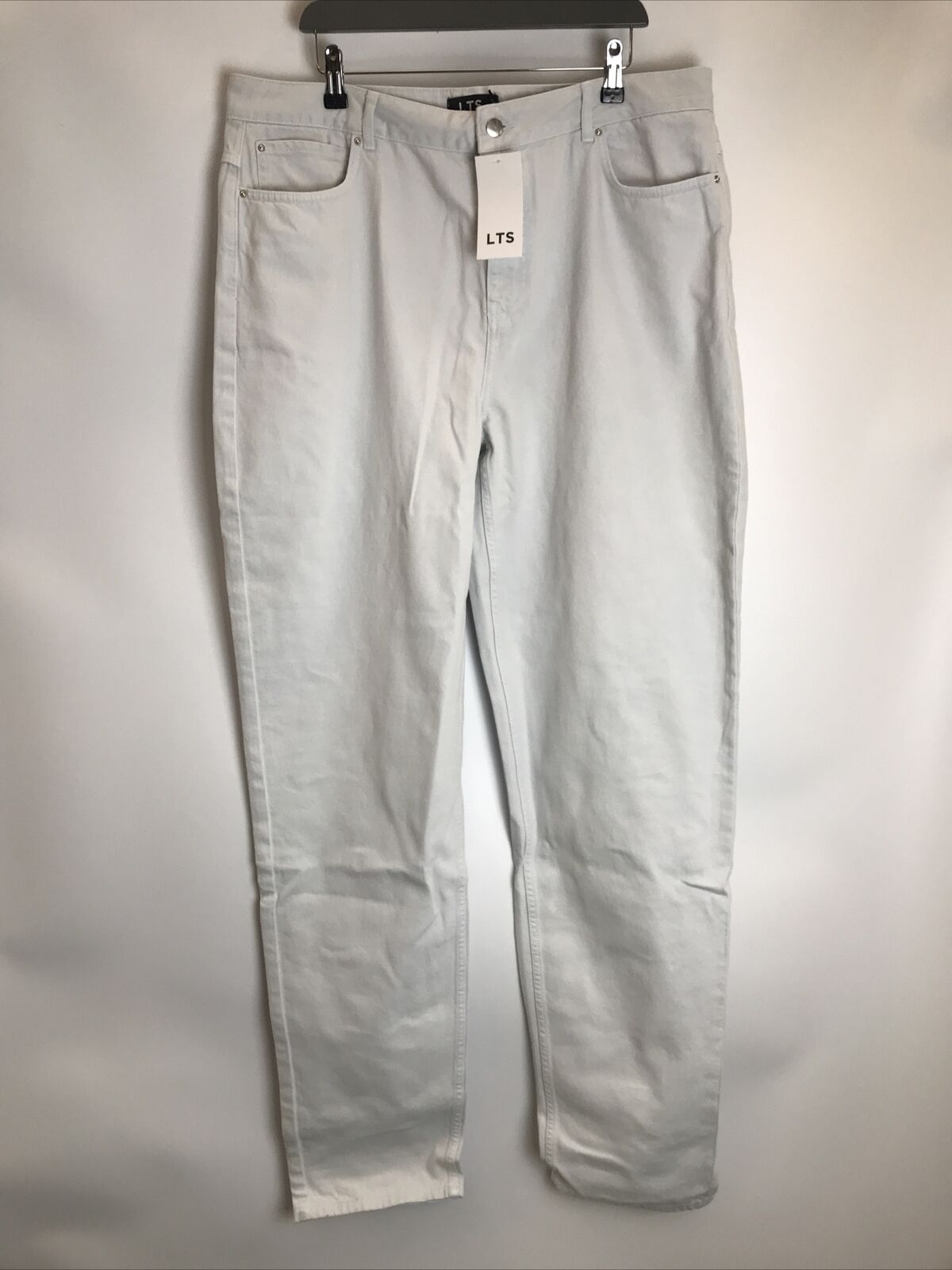 Long Tall Sally Wide Leg Denim Jeans - White. UK 18 ****Ref V32