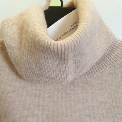 Womens Blush Roll Neck Jumper Uk24