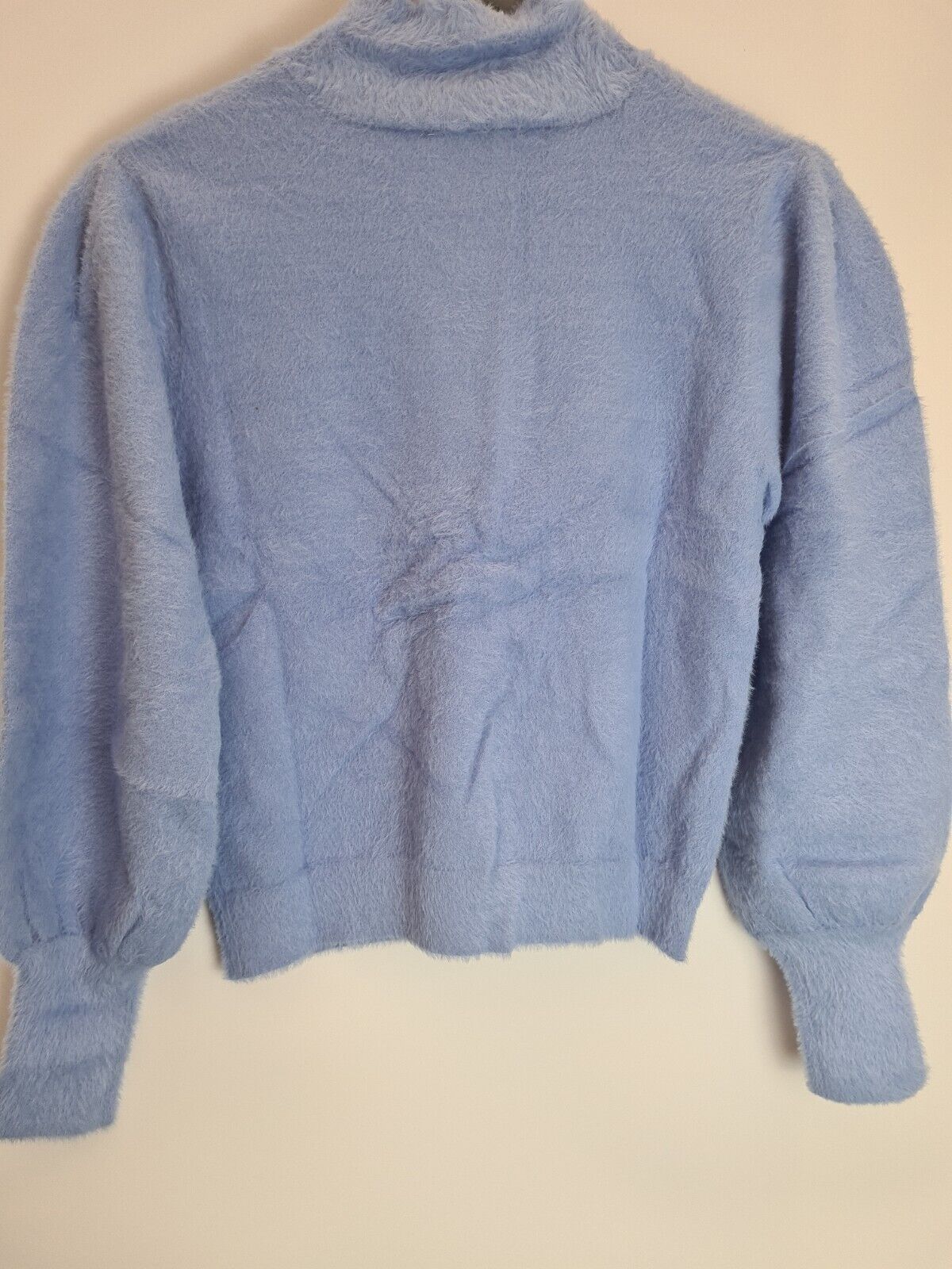 Michelle Keegan Blue Eyelash Button Up Cardigan Size Small.