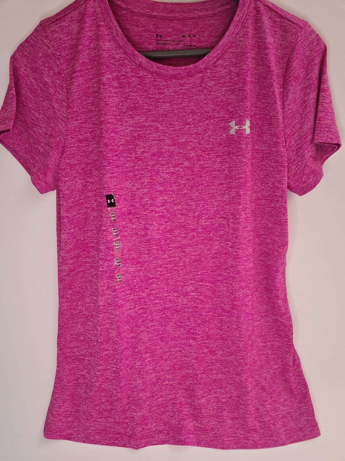 Under Armour Tech Tee - PINKSILVER Size Medium **** V32