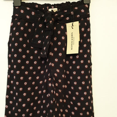 Girls Scotch & Soda Belted Drapey Pants Black Size 10yrs****Ref V68